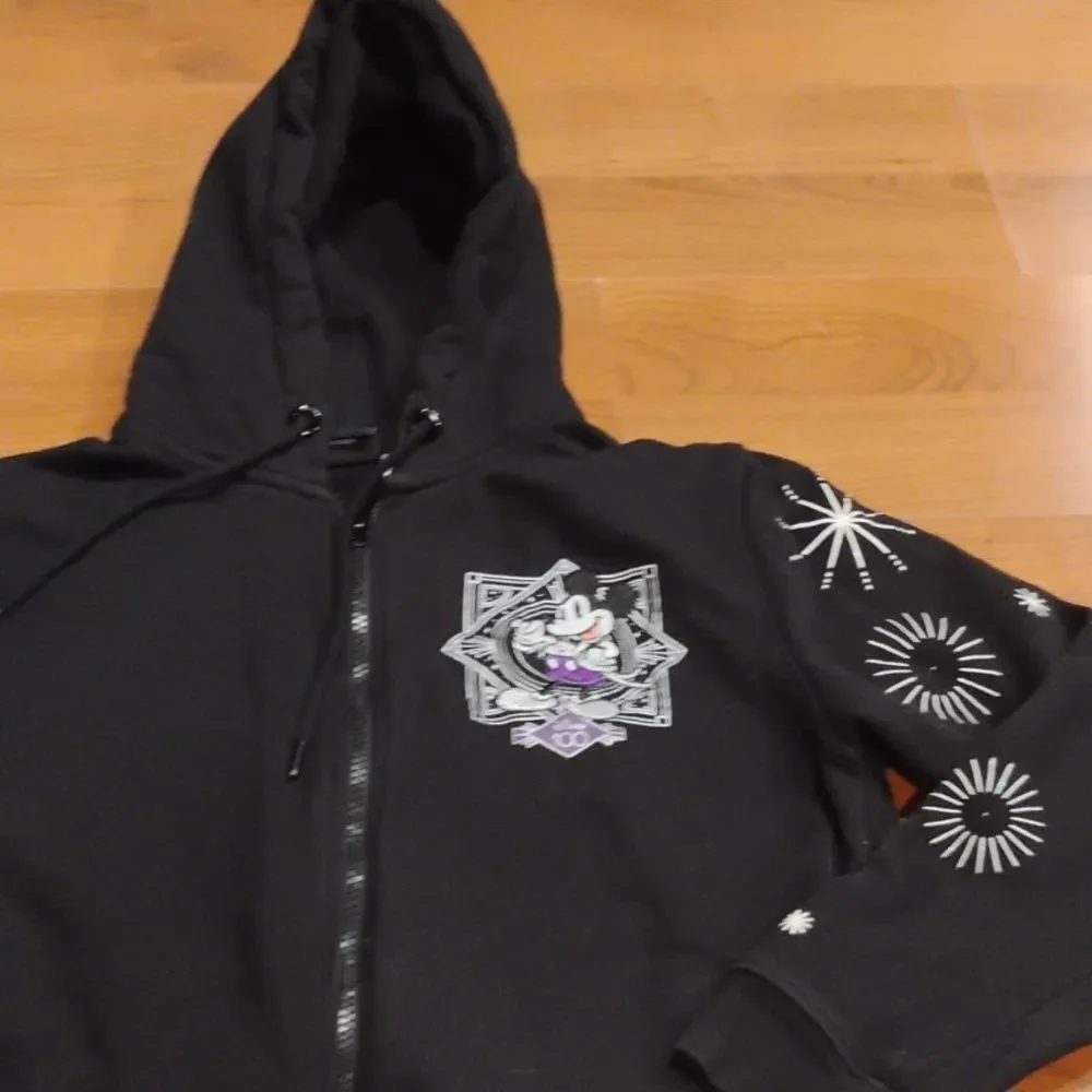 Kids 100 Year Disney Anniversary Black Hoodie with Character Design